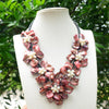 Wine Red Shell Flower Choker Necklace Necklaces for Women