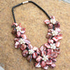 Wine Red Shell Flower Choker Necklace Necklaces for Women