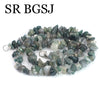 Gift Packed 6-8mm Natural Moss Agat Gems Chips Stone For Women Bohemian Chocker Necklace 18inch