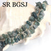 Gift Packed 6-8mm Natural Moss Agat Gems Chips Stone For Women Bohemian Chocker Necklace 18inch