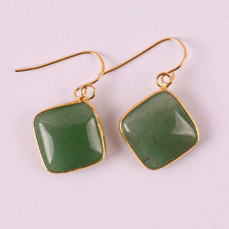 Green Aventurine/Lapis/Tigereye/Labradorite/Purple Crystal/White Howlite/Black Onyx/Opal Dangle Earrings Jewelry