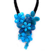 NEW!! Blue Agat e and turkis Black crystal bib wrap necklace 2021 Female Wedding