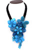 NEW!! Blue Agat e and turkis Black crystal bib wrap necklace 2021 Female Wedding