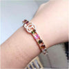 Natural And Real Tourmaline bracelet 925 sterling silver 4*6mm 10pcs