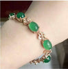 Natural and real Chalcedony Bracelets 925 sterling silver Fine jewelry gems 7*9mm
