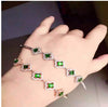 Natural and real Diopside Bracelets 925 sterling silver Fine jewelry gems 4*4mm 5pcs