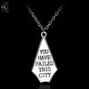 Green Arrow You Have Failed This City Banner Alloy Pendant Necklace Simple Joker jewelry chain link