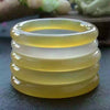 Pure Natural Ice Yellow Chalcedony Agate BraceletJewelry Gift Jade Bangle For Women