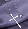 fashion jewelry Necklace pendants Chains, 925 jewelry silver plated necklace Long cross pendant elbk aopg