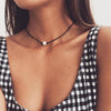 vintage simulated pearl Choker Necklace Korean Black rope Velvet Collar leather collier femme chocker jewelry