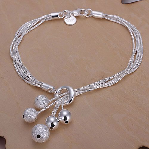 Free shipping 925 jewelry silver plated jewelry bracelet fine fashion bracelet top quality   and retail SMTH243