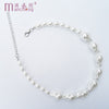 Crude Hyperbole pearl bead choker necklace Collier womem Bride Sweet Irregular Clavicle Short Ovel Pearl Necklaces