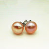 Free shipping three colors freshwater10-11mm pearl earrings