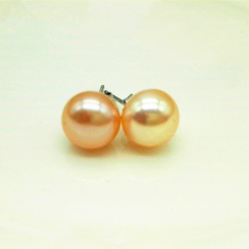 Free shipping three colors freshwater10-11mm pearl earrings