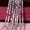 SS6 2mm 5yards/bag multicolour Silver base sew on claw rhinestones chain,diy Clothing accessories YHSS6