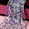 SS6 2mm 5yards/bag multicolour Silver base sew on claw rhinestones chain,diy Clothing accessories YHSS6