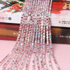 SS6 2mm 5yards/bag multicolour Silver base sew on claw rhinestones chain,diy Clothing accessories YHSS6