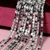 SS6 2mm 5yards/bag multicolour Silver base sew on claw rhinestones chain,diy Clothing accessories YHSS6
