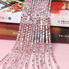 SS6 2mm 5yards/bag multicolour Silver base sew on claw rhinestones chain,diy Clothing accessories YHSS6