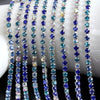 SS6 2mm 5yards/bag multicolour Silver base sew on claw rhinestones chain,diy Clothing accessories YHSS6