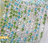 SS6 2mm 5yards/bag multicolour Silver base sew on claw rhinestones chain,diy Clothing accessories YHSS6