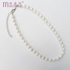 Simple Women Girl Chain Stand Pearl Necklace Choker White Oval Imitation Pearl Beads Choker Necklaces For Birthday