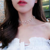 Free shipping! Simulated Pearl clavicle chain female bride wedding choker necklace simple neck jewelry Korean collar neckband