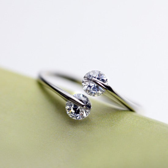 Free shipping! Wholesale 925 silver sterling Zircon engagement rings female fashion Jewelry nice gift for women crystal ear ring