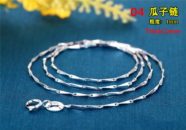 Free shipping! Wholesale Ladies Sterling Silver 925 Chain necklace women gift Jewelry. Dropping shipping choker chain accessory