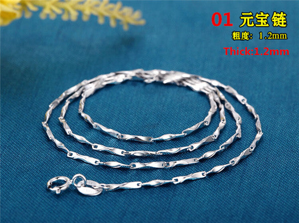 Free shipping! Wholesale female 925 sterling silver box chain wave chokers necklace snake jewelry. Buy 2pcs get a free pendant