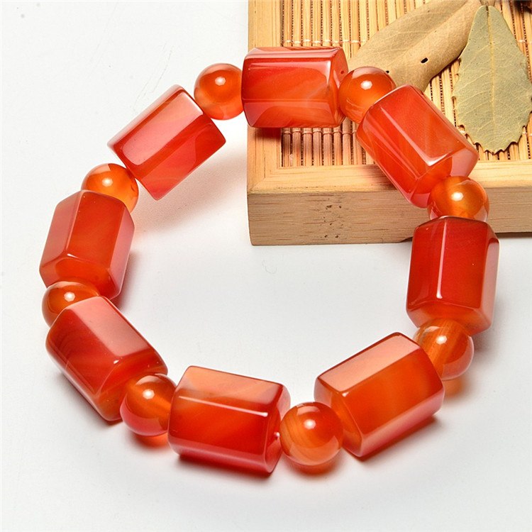 Free shipping high-grade natural agate bracelet stretchy neutral genuine wild fashion jewelry gift factory   price