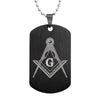 FreeMason Symbol Printed Rectangle Stainless Steel Dog Tag Pendant Necklace Jewelry Gifts