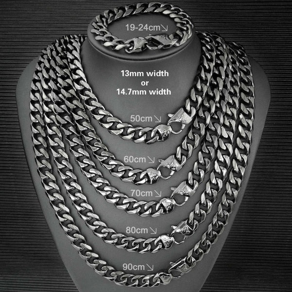 Freemasonry Masonic Mason Chain cool mens All polished 316L Stainless Steel Vacuum coating black Necklace or Bracelet  N377 B210