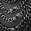 Freemasonry Masonic Mason Chain cool mens All polished 316L Stainless Steel Vacuum coating black Necklace or Bracelet  N377 B210