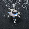 Freewear Powerpuff Girls Hiphop Jewelry Gold Micro Paved CZ Zircon Cartoon Character Blossom Pendant Necklace Iced Out Pendant
