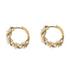 French Elegant Design Jewelry Round Twist Pearl Earrings Elegant Women's Daily Work Accessories