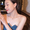 French Design Jewelry  Stitching Love Pink Zircon Earrings Elegant Women Wedding Party Accessories