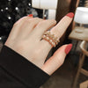 French Romantic Double and Triple Pearl Zircon Rings For Woman 2022 Korean Jewelry Gothic Party Girl's Unusual Ring Set