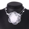 French retro temperament mesh butterfly flower multi-layer fishing line pearl clavicle chain