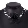 French retro temperament mesh butterfly flower multi-layer fishing line pearl clavicle chain