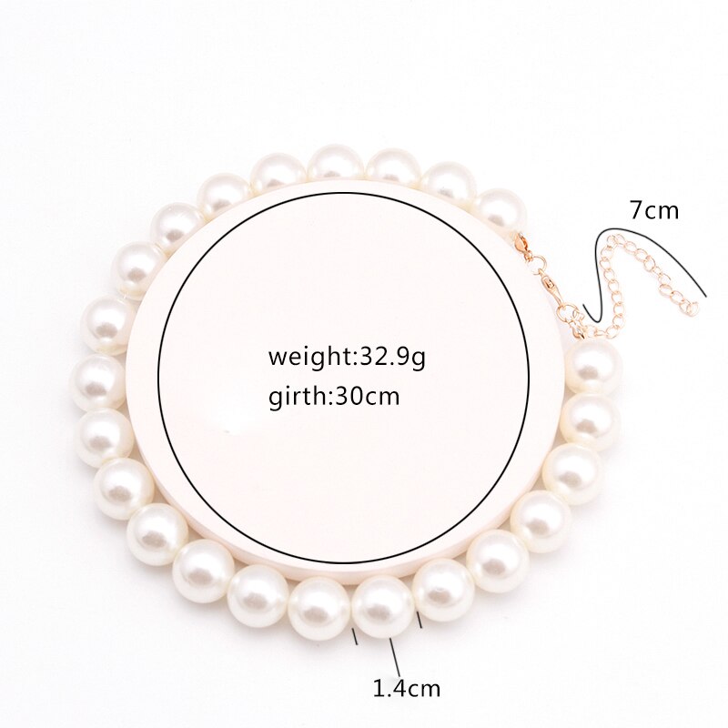 Fresh Style Small Ball Simulated Pearl Necklaces for Women 5 Sizes Female Clavicle Chain Necklaces Valentine's Day Jewelry Gifts