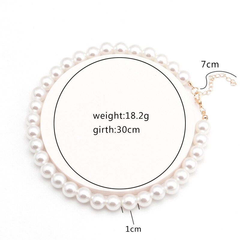 Fresh Style Small Ball Simulated Pearl Necklaces for Women 5 Sizes Female Clavicle Chain Necklaces Valentine's Day Jewelry Gifts