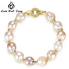 Natural Pearl Strand Bracelet 12-13mm Multi Color Baroque Style Trendy Bracelet For Women Jewelry Gift Wholesale
