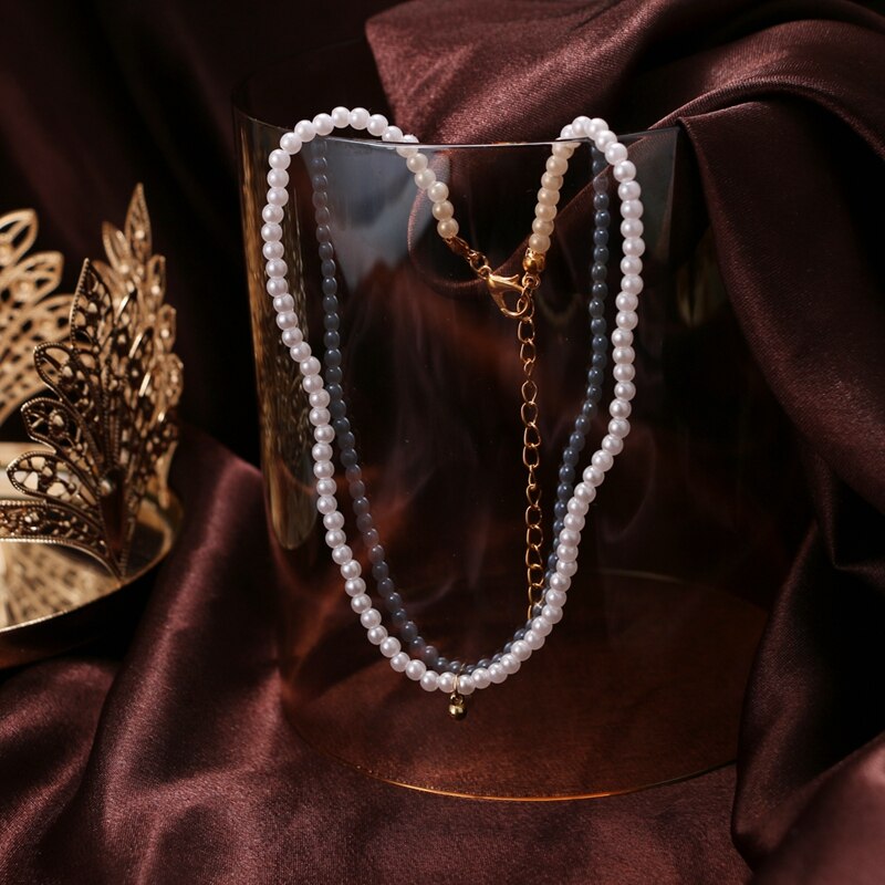 Freshwater Pearl Necklace Temperament Necklace Kshmir Vintage Baroque Natural Female Beads Birthday Women Geometric