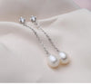 pearl earrings 925 silver jewelry women,fashion natural drop Pearl Earrings wedding girl birthd gift white dangle
