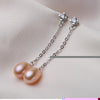 pearl earrings 925 silver jewelry women,fashion natural drop Pearl Earrings wedding girl birthd gift white dangle