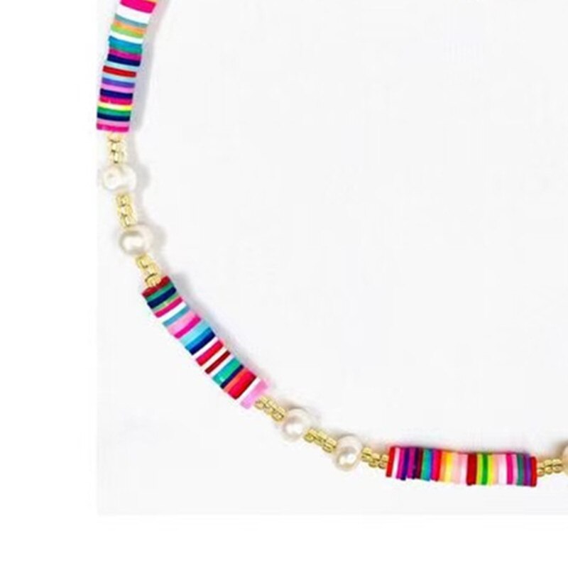 Freshwater pearl necklace colorful silicone short necklace Gifts handmade necklace 2021 adjustable choker necklace