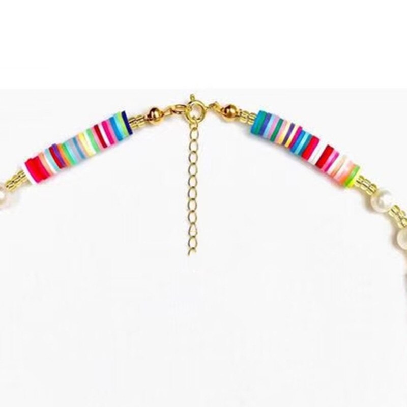 Freshwater pearl necklace colorful silicone short necklace Gifts handmade necklace 2021 adjustable choker necklace