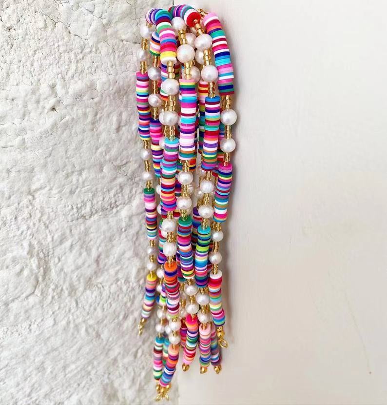 Freshwater pearl necklace colorful silicone short necklace Gifts handmade necklace 2021 adjustable choker necklace