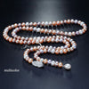 tassel long pearl necklace women,real natural bridal pearl necklace body multi layer color for girls best friend